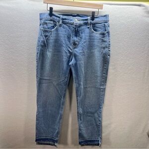 Old Navy Mid Rise Boyfriend Jeans Womens 8 Blue Stretch Denim cute 2862